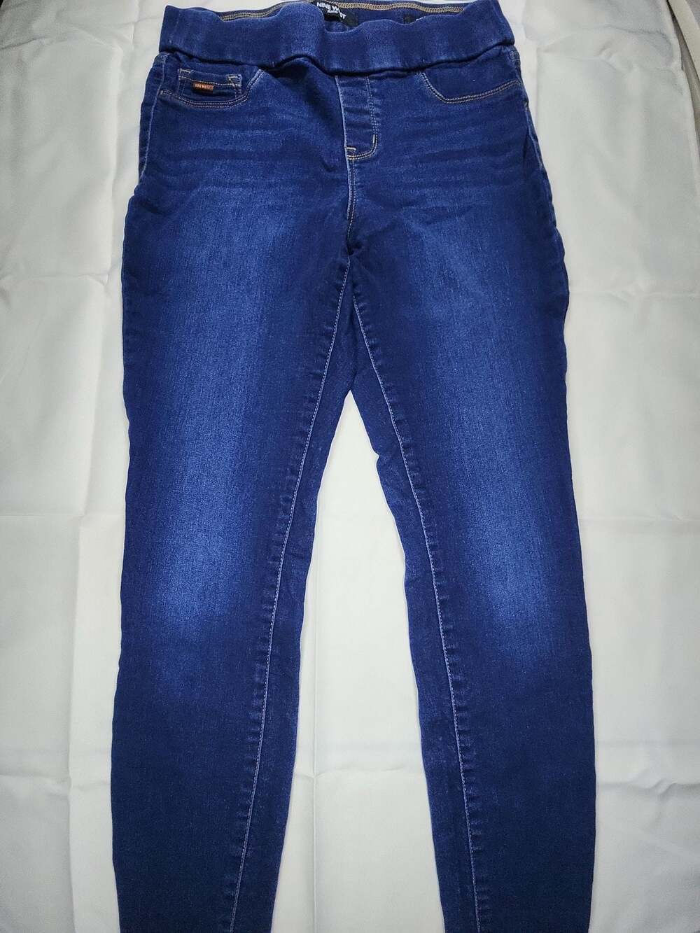 Nine West Jeans Women's Blue Pull-On Skinny Stretch Denim Size 4